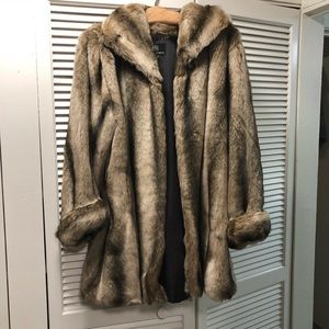Alpine Studio Vintage Faux Fox Fur Coat